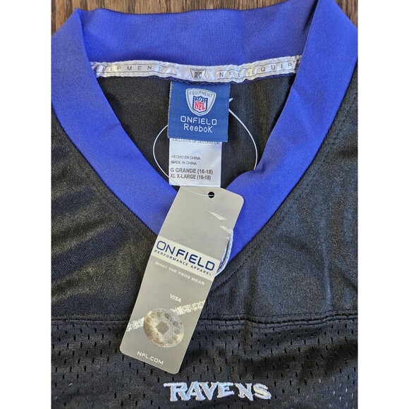 Torrey Smith #82 Baltimore Ravens Reebok On Field Jersey Black Sz XL 16-18  NWT - Picture 5 of 15